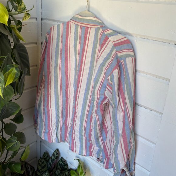 Vintage Talbots Linen Button-Down Blouse - Picture 7 of 7